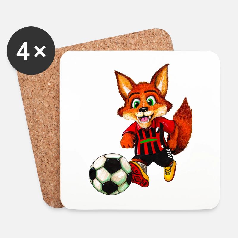  Fuchs - Untersetzer (4er-Set) - Weiß