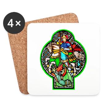 kirchenfenster heiliger georg - Untersetzer (4er-Set) - Weiß - Vorne