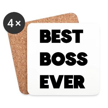 Best boss ever - Coasters (set of 4) - white - Front