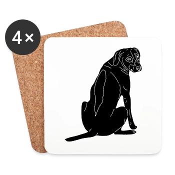 Rhodesian Ridgeback - Untersetzer (4er-Set) - Weiß - Vorne