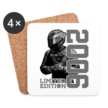 LIMITED EDITION 2006 MOTORCYCLE 20TH BIRTHDAY - Coasters (set of 4) - white - Front