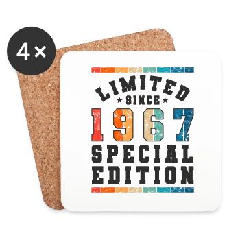 Limited Edition since 1967 Birthday Gift - Coasters (set of 4) - white - Front