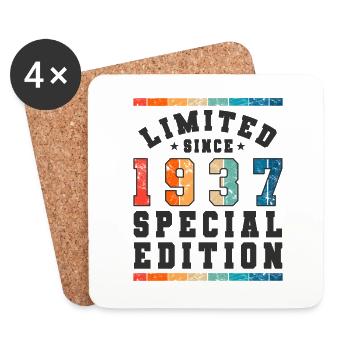 Limited Edition since 1937 Geburtstag Geschenk - Untersetzer (4er-Set) - Weiß - Vorne