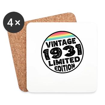 Limited Edition since 1931 Birthday Gift - Coasters (set of 4) - white - Front