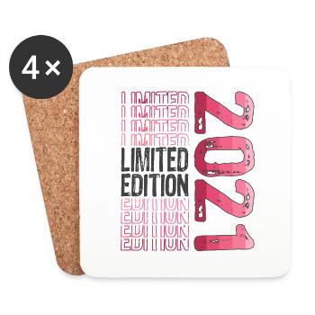 Edition Limitée depuis 2021 Anniversaire Millésime 2021 - Dessous de verre (lot de 4) - blanc - Devant
