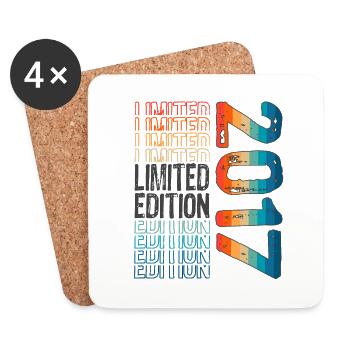 Edition limitée depuis 2017 Anniversaire Millésime 2017 - Dessous de verre (lot de 4) - blanc - Devant