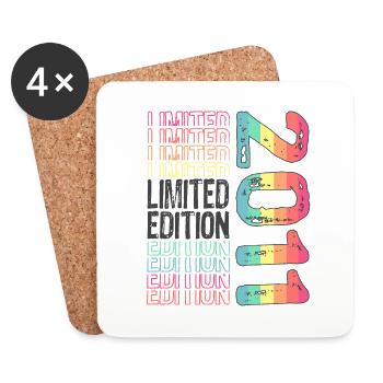 Limited Edition seit 2011 Geburtstag Vintage 2011 - Untersetzer (4er-Set) - Weiß - Vorne