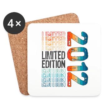 Limited Edition seit 2012 Geburtstag Vintage 2012 - Untersetzer (4er-Set) - Weiß - Vorne