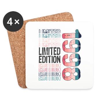 Limited Edition Since 1998 Birthday Vintage 1998 - Coasters (set of 4) - white - Front