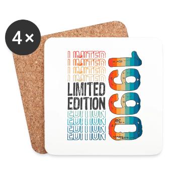 Edition limitée depuis 1990 Anniversaire Millésime 1990 - Dessous de verre (lot de 4) - blanc - Devant