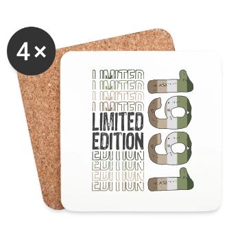 Limited Edition Since 1991 Birthday Vintage 1991 - Coasters (set of 4) - white - Front