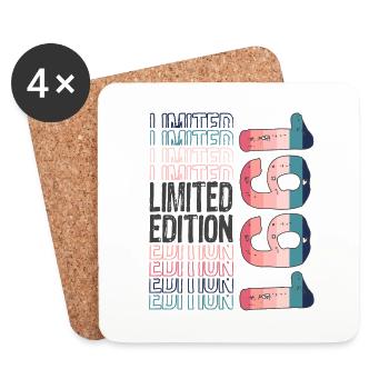 Limited Edition Since 1991 Birthday Vintage 1991 - Coasters (set of 4) - white - Front