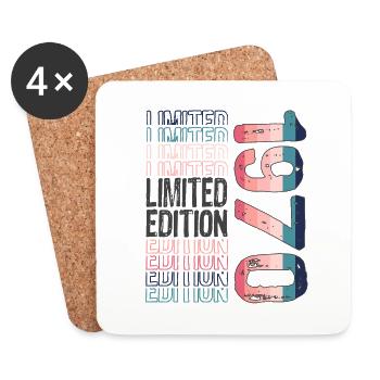 Limited Edition Since 1970 Birthday Vintage 1970 - Coasters (set of 4) - white - Front