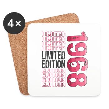 Limited Edition seit 1968 Geburtstag Vintage 1968 - Untersetzer (4er-Set) - Weiß - Vorne