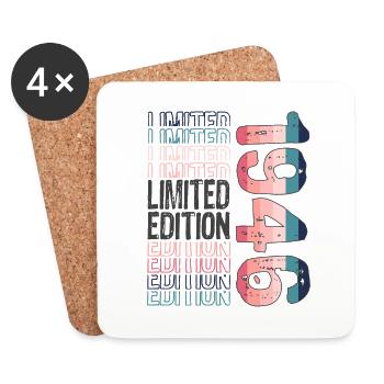 Limited Edition seit 1946 Geburtstag Vintage 1946 - Untersetzer (4er-Set) - Weiß - Vorne