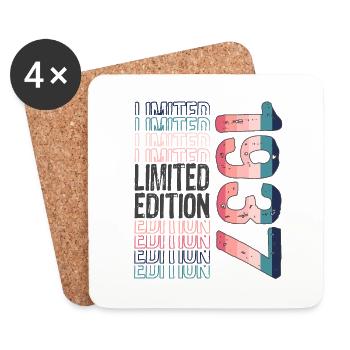Limited Edition seit 1937 Geburtstag Vintage 1937 - Untersetzer (4er-Set) - Weiß - Vorne