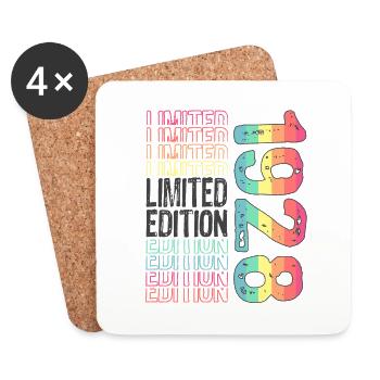 Limited Edition Since 1928 Birthday Vintage 1928 - Coasters (set of 4) - white - Front