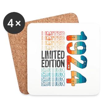 Limited Edition Since 1924 Birthday Vintage 1924 - Coasters (set of 4) - white - Front
