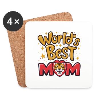Beste Mama für immer - zum Muttertag Geschenk - Untersetzer (4er-Set) - Weiß - Vorne