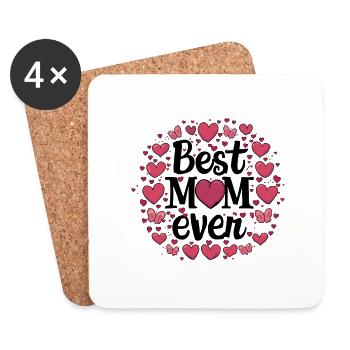 Beste Mama für immer - zum Muttertag Geschenk - Untersetzer (4er-Set) - Weiß - Vorne
