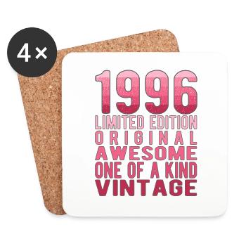 Limited Edition seit 1996 Geburtstag Vintage 1996 - Untersetzer (4er-Set) - Weiß - Vorne