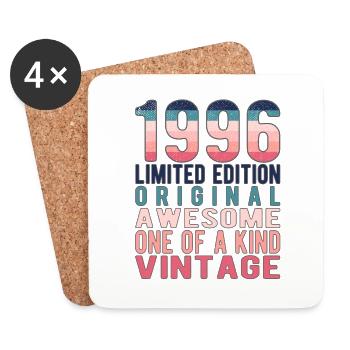 Edition limitée depuis 1996 Anniversaire Millésime 1996 - Dessous de verre (lot de 4) - blanc - Devant