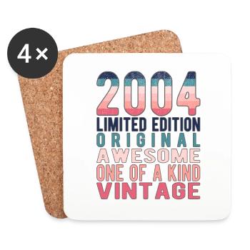 Edition limitée depuis 2004 Anniversaire Millésime 2004 - Dessous de verre (lot de 4) - blanc - Devant