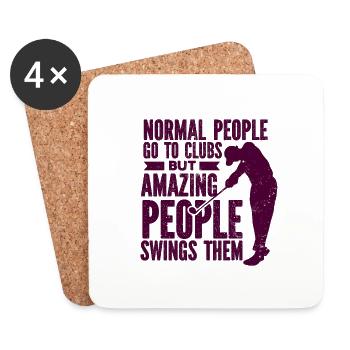 Golf - Golf Club Goldspieler Birdie Elite Luxury - Coasters (set of 4) - white - Front