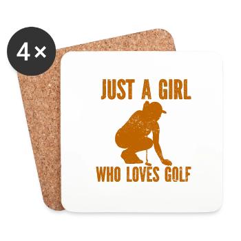 Golf - Golfclub Goldspieler Birdie Elite Luxus - Untersetzer (4er-Set) - Weiß - Vorne