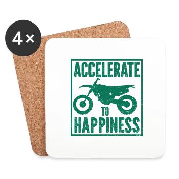Motorrad Motocross Bike Racing Motorsport - Untersetzer (4er-Set) - Weiß - Vorne
