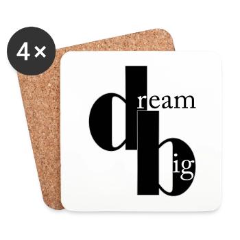 dream big - Coasters (set of 4) - white - Front