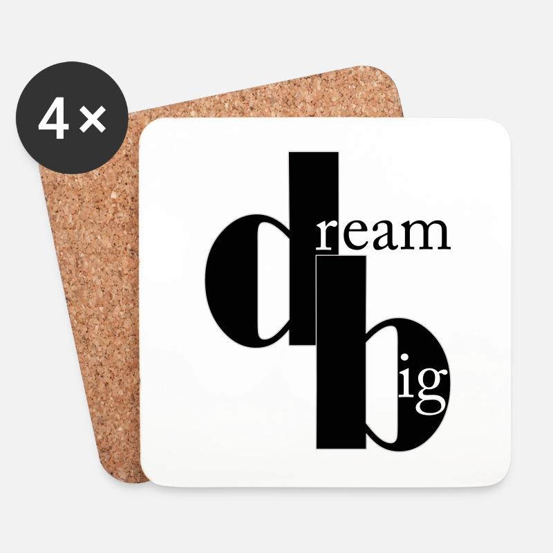 dream big - Untersetzer (4er-Set) - Weiß
