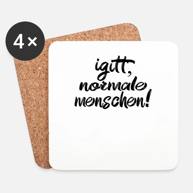 Igitt Normale Menschen! - Untersetzer (4er-Set) - Weiß