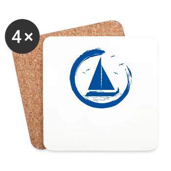 Sailor Sail Boat Sailing Ship Sailing Yacht Yachting - Coasters (set of 4) - white - Front