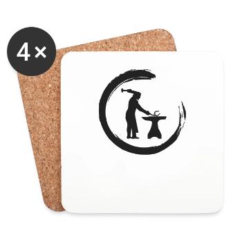 Horse Blacksmith Horseshoe Horsesmith Tool - Coasters (set of 4) - white - Front