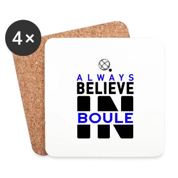 Croyez en Boule Boccia Club Renter Sport - Dessous de verre (lot de 4) - blanc - Devant