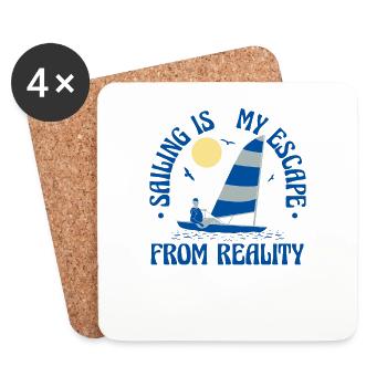 Sailor Sail Boat Sailing Ship Sailing Yacht - Coasters (set of 4) - white - Front