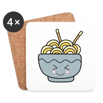 Ramen Nudeln Japan Küche - Untersetzer (4er-Set) - Weiß - Vorne