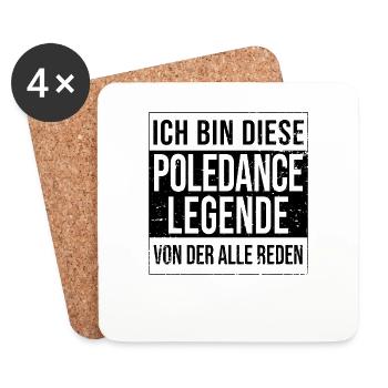 Stangentanz Poledancer Geburtstag geboren Legende - Untersetzer (4er-Set) - Weiß - Vorne