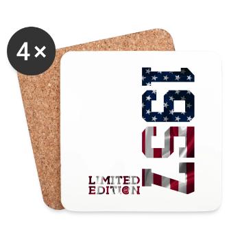 LIMITED EDITION 1957 USA 69TH BIRTHDAY - Coasters (set of 4) - white - Front