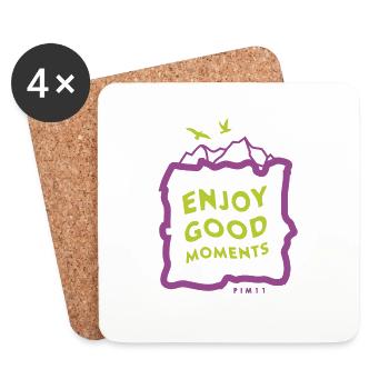 Good moments (farbig) - Untersetzer (4er-Set) - Weiß - Vorne