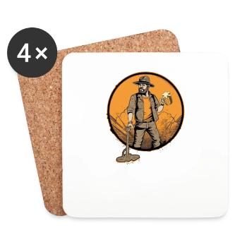 Détecteurs Sondler sonde Lustiges-Bier - Dessous de verre (lot de 4) - blanc - Devant