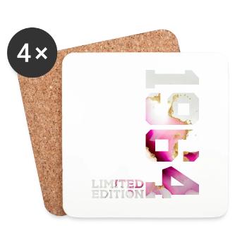 62. GEBURTSTAG 62 JAHRE LIMITED EDITION 1964 - Untersetzer (4er-Set) - Weiß - Vorne