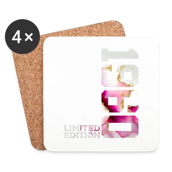 66. GEBURTSTAG 66 JAHRE LIMITED EDITION 1960 - Untersetzer (4er-Set) - Weiß - Vorne
