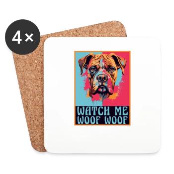 Boxer Dog Breeds Boxer Dogs Accessories Dog Owners - Coasters (set of 4) - white - Front