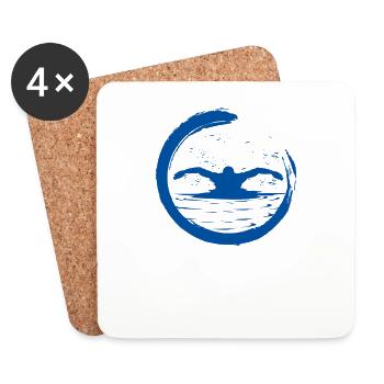 Swimmers Swim Swim - Coasters (set of 4) - white - Front