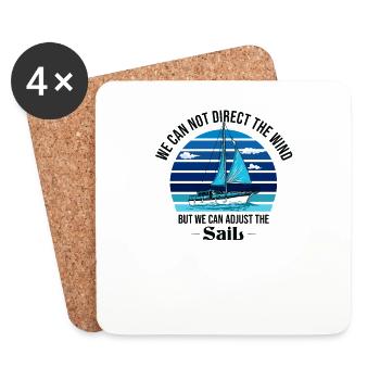 Sailor Sailboat Sailing Ship Sailing Yacht - Coasters (set of 4) - white - Front