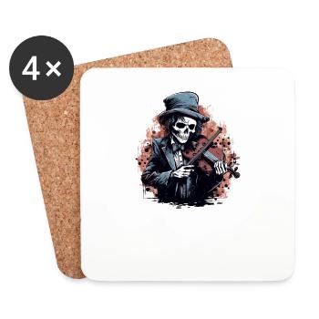 Violinist-Musician Violins - Coasters (set of 4) - white - Front