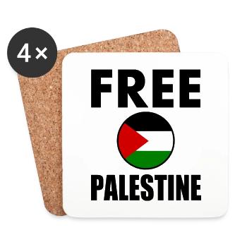 Free palestine - Coasters (set of 4) - white - Front