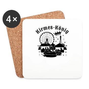 Kirmeskönig Jahrmarkt Volksfest Rummelplatz - Untersetzer (4er-Set) - Weiß - Vorne